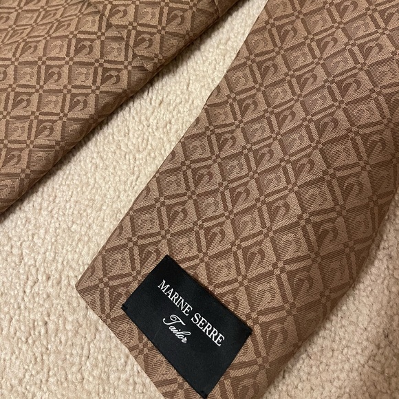 Marine Serre Moon Diamant Jacquard Longline Coat, size small NWT - Picture 7 of 11